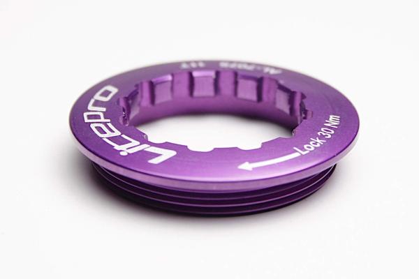 Cassette Lock Ring violett - Litepro Lock Ring suitable for SHIMANO.