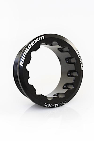 End ring - Lockring black - Suitable for SHIMANO MICRO SPLINE 12-speed cassettes.