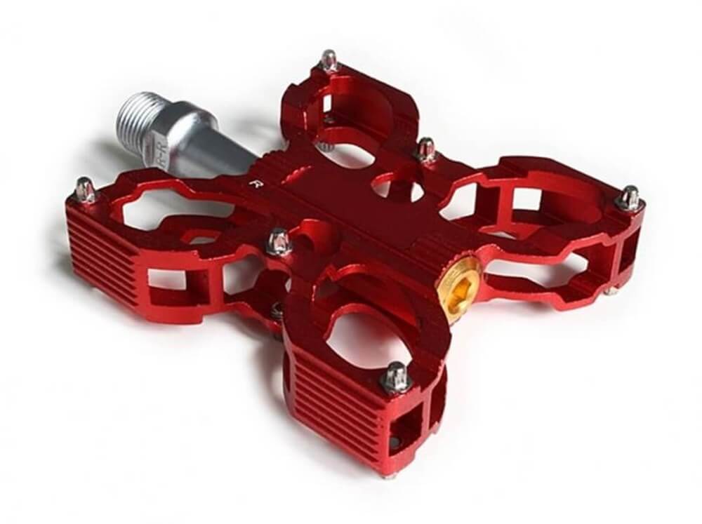 red mountain bike pedals