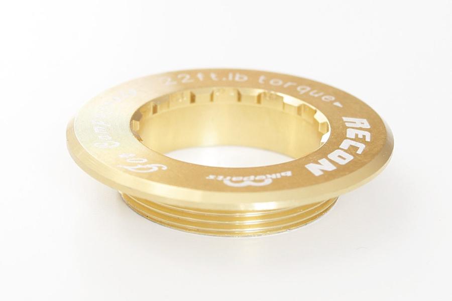 Recon Kassetten Abschlussring - 35mm Lockring für Campagnolo gold.